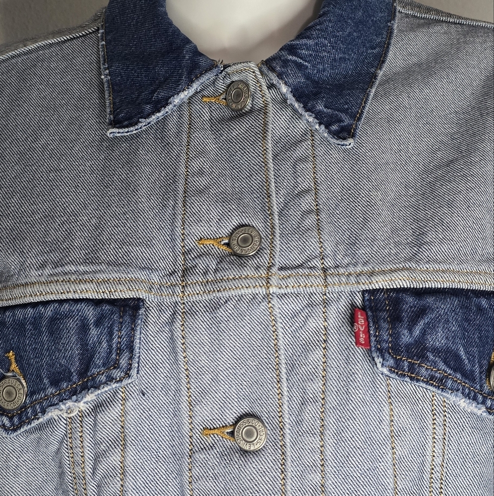Denim Two-Tone Jacket - Picture 5 of 9